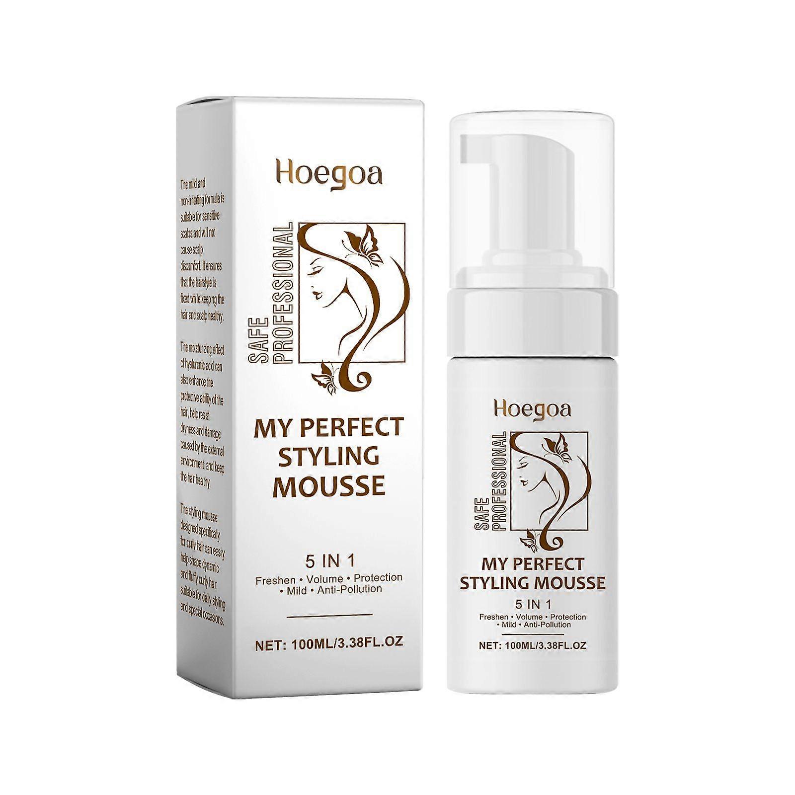 Hoegoa Hair Styling Mousse Moisturizing Hair Care Long-Lasting Moisture Curl Styling Foam Styling Mousse