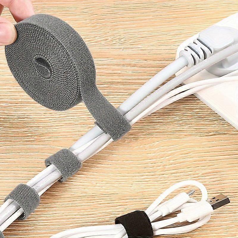 1pc Multi Purpose Adjustable Data Cable Management Ties with Magic Sticker, Desk Cable Organizer