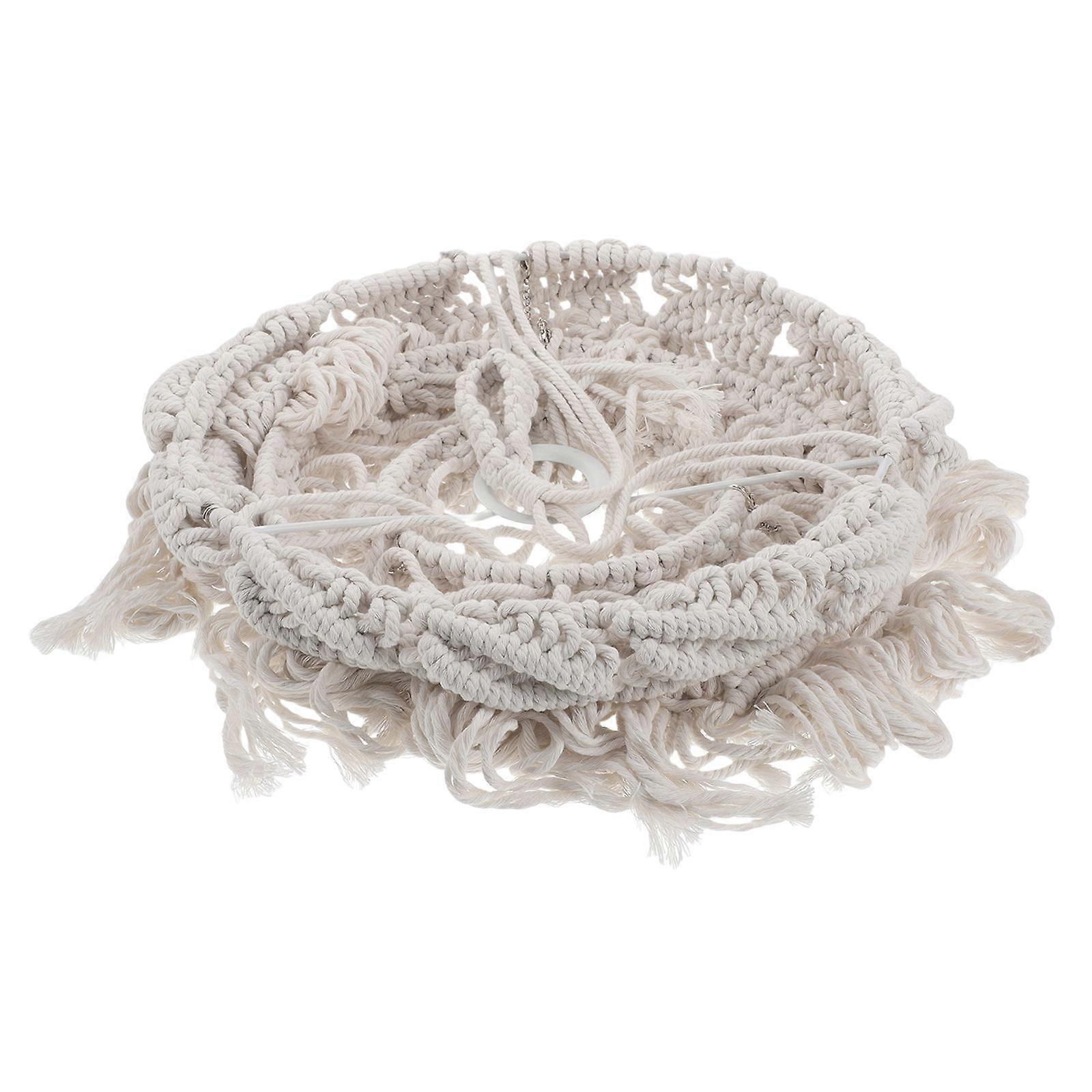 Macrame Boho Lamp Shade for Ceiling Light 1Set Woven Cotton Home Accessory