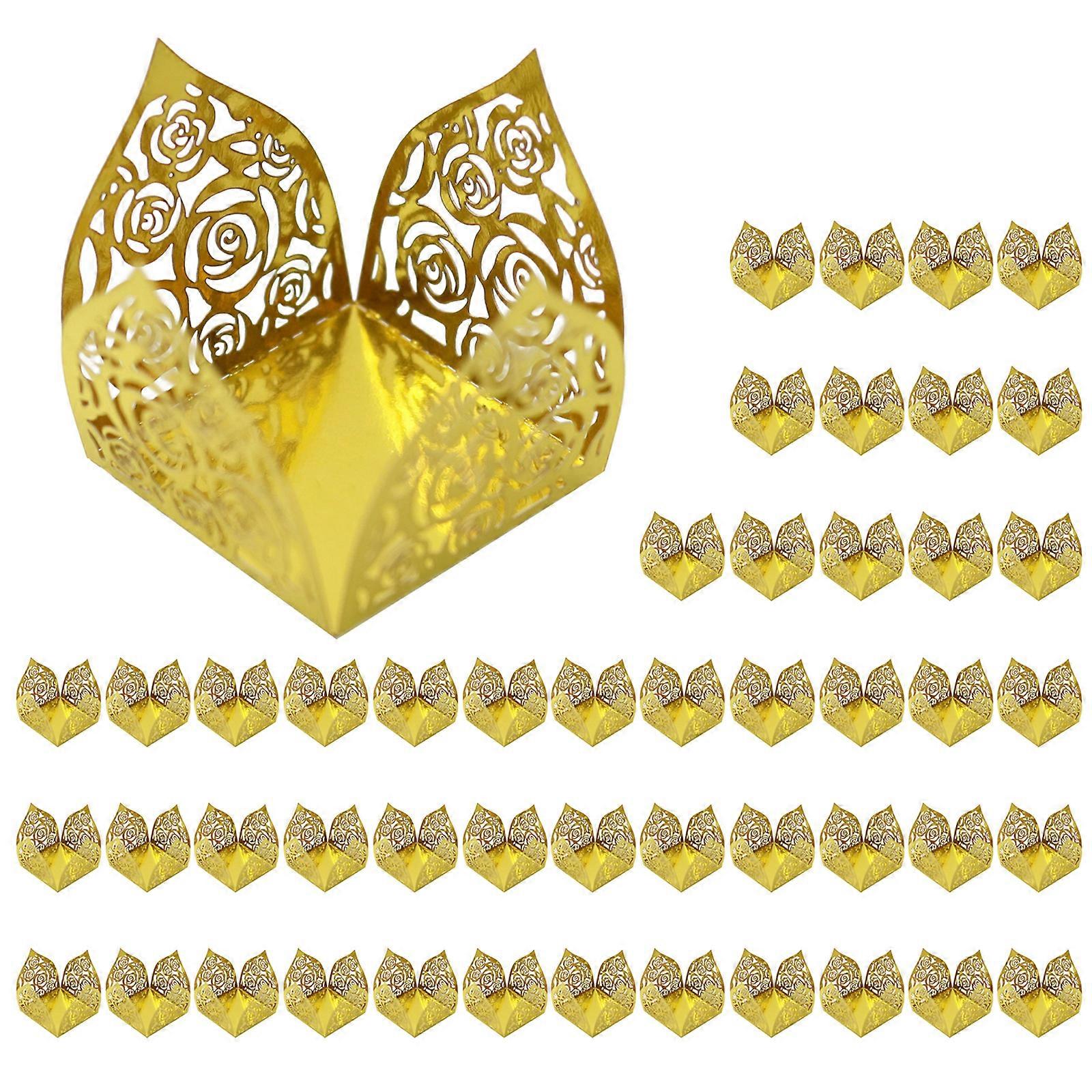 Decorative Foldable Candy Holder Mirrored Surfaces Rose Pattern Chocolate Holder For Event And Home Storage Multicolor