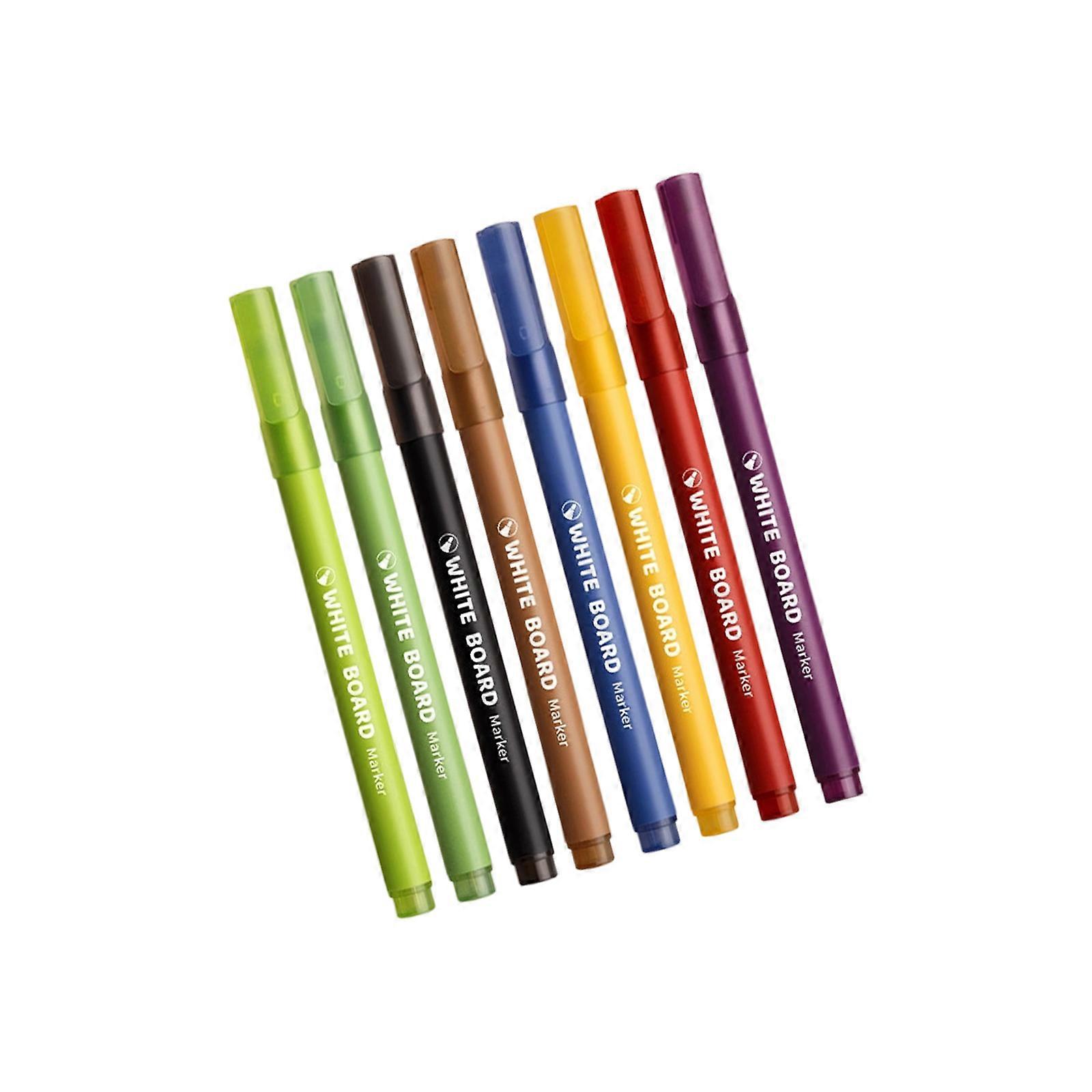 8 Assorted Dyes Not Toxic Erasable Pencils Simple Markers For Children School Telecommute Exteriors Multicolor