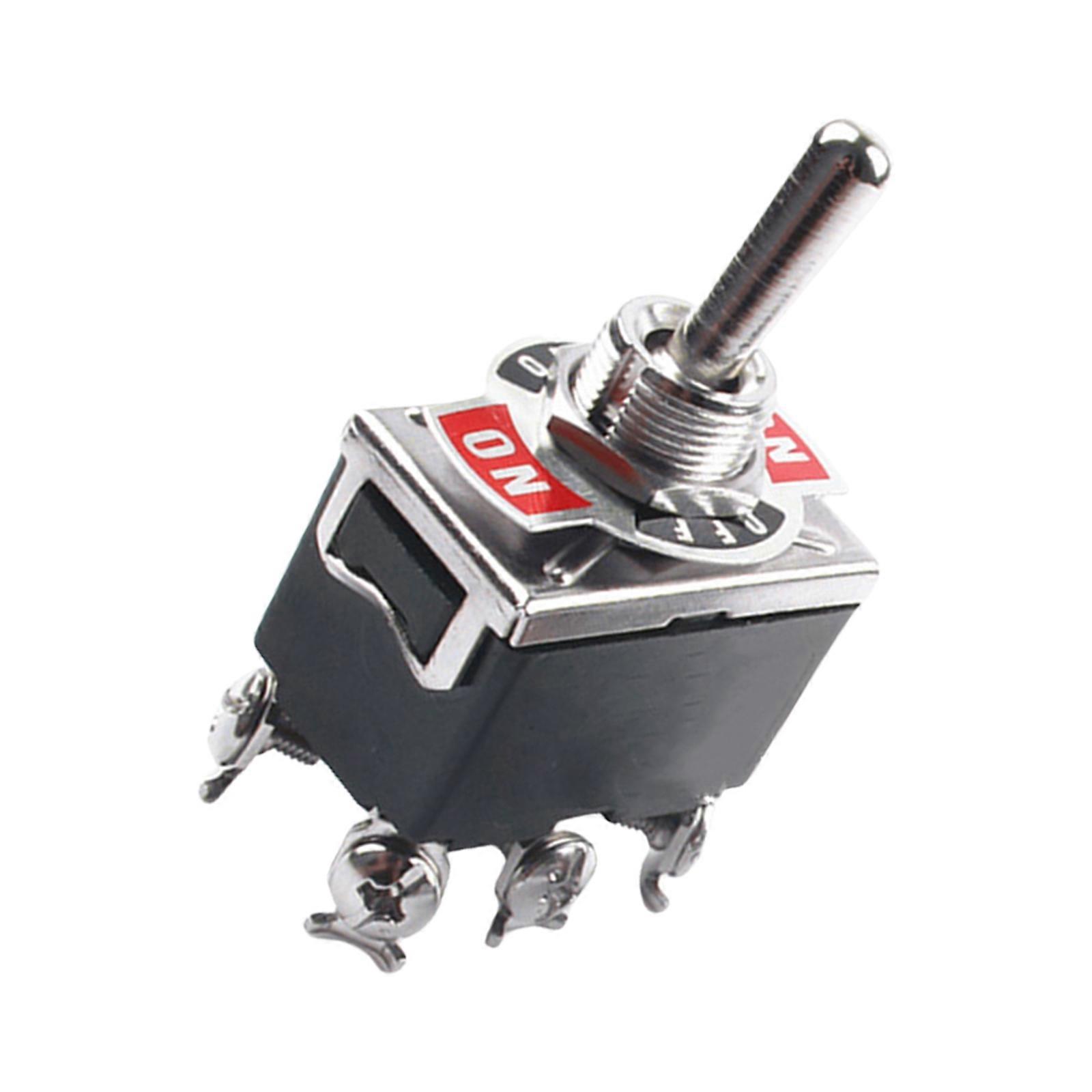 Toggle Switches 2/3/4/6Pin 2 3 Position ON-OFF-ON / ON-OFF 12mm Miniature Toggle Switches 250V 15A for Car Boat Multicolor