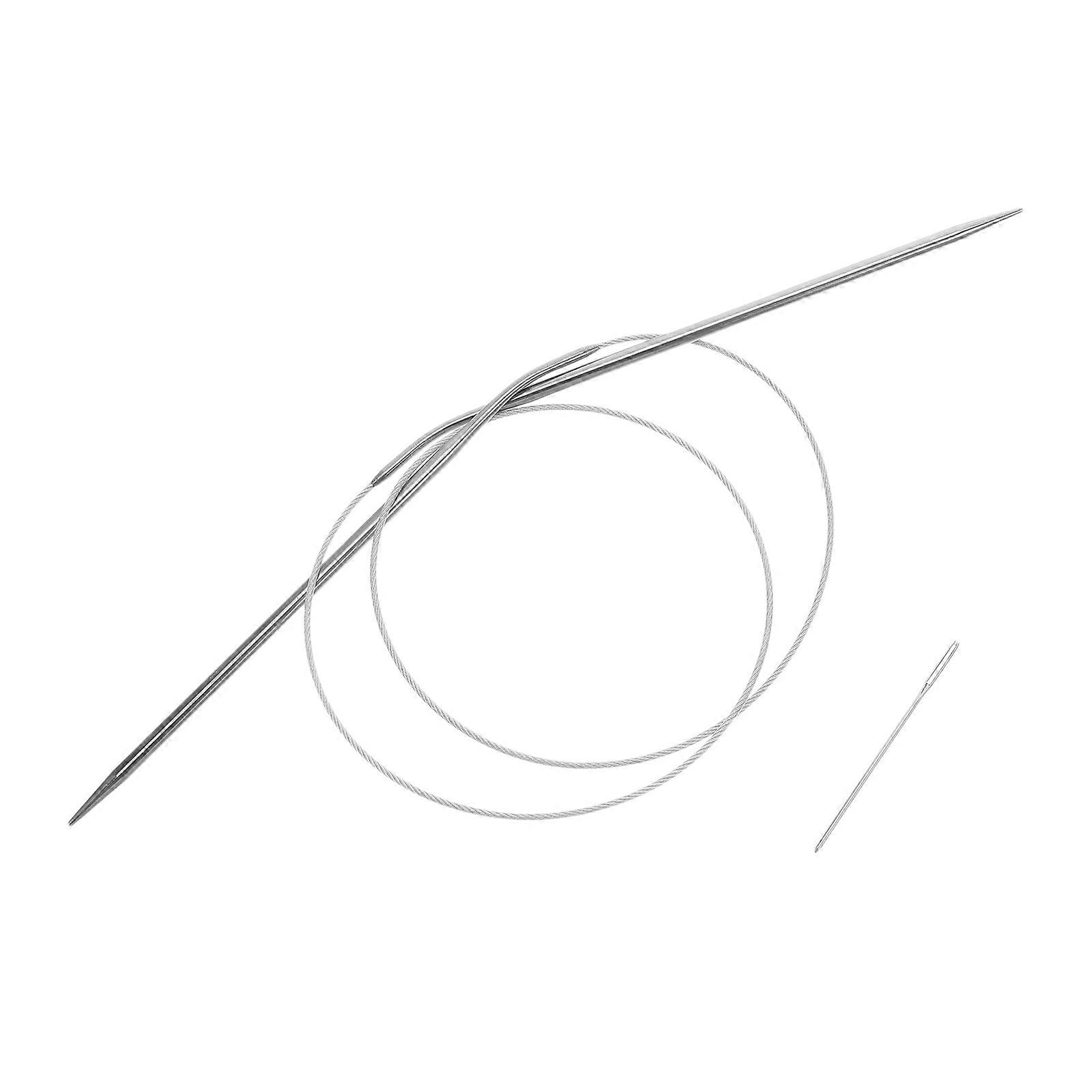 Circular Knitting Needles Set Stainless Steel for Knitting 1Set Durable Smooth Tips