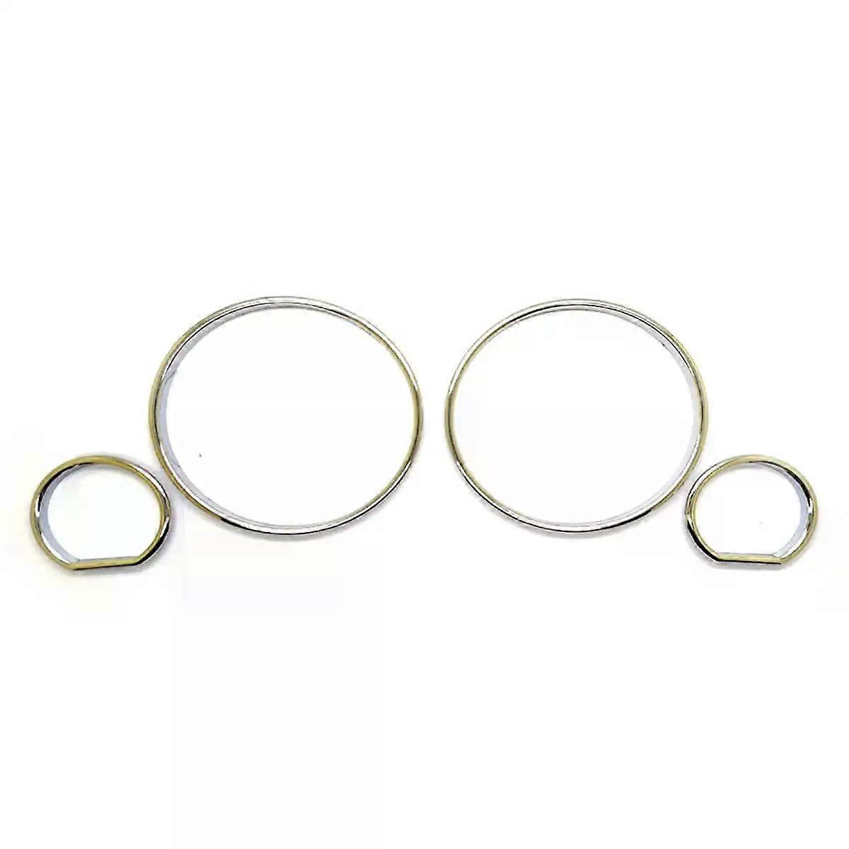 Speedometer Gauge Dial Rings Bezel Trim For BMW E32 / E34 Models (Chrome Silver / Matt Silver )