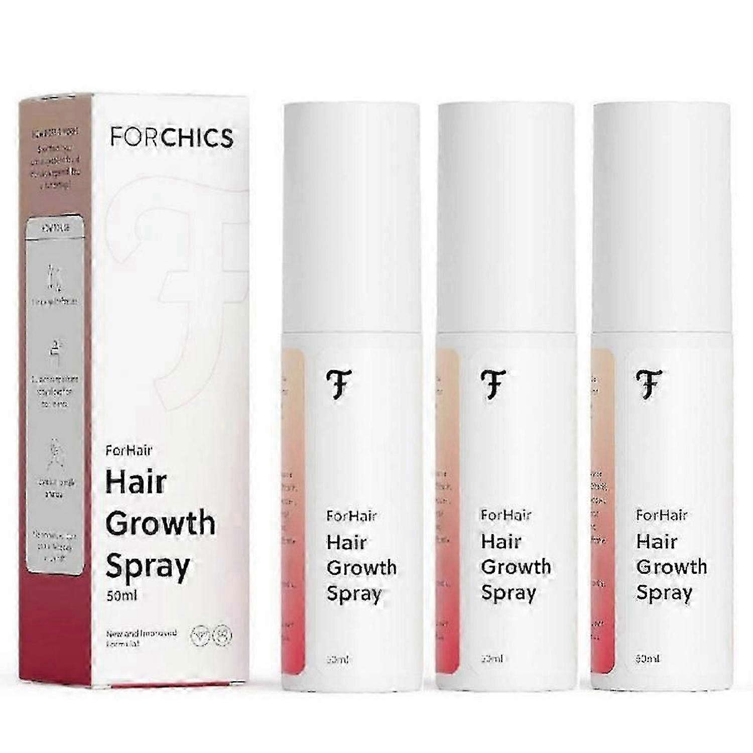 3pcsヘアリグローススプレー - アドバンスドヘアグロースオイルスプレー - べたつかないホルモンフリーフォーミュラ - 太い自然な髪を促進します