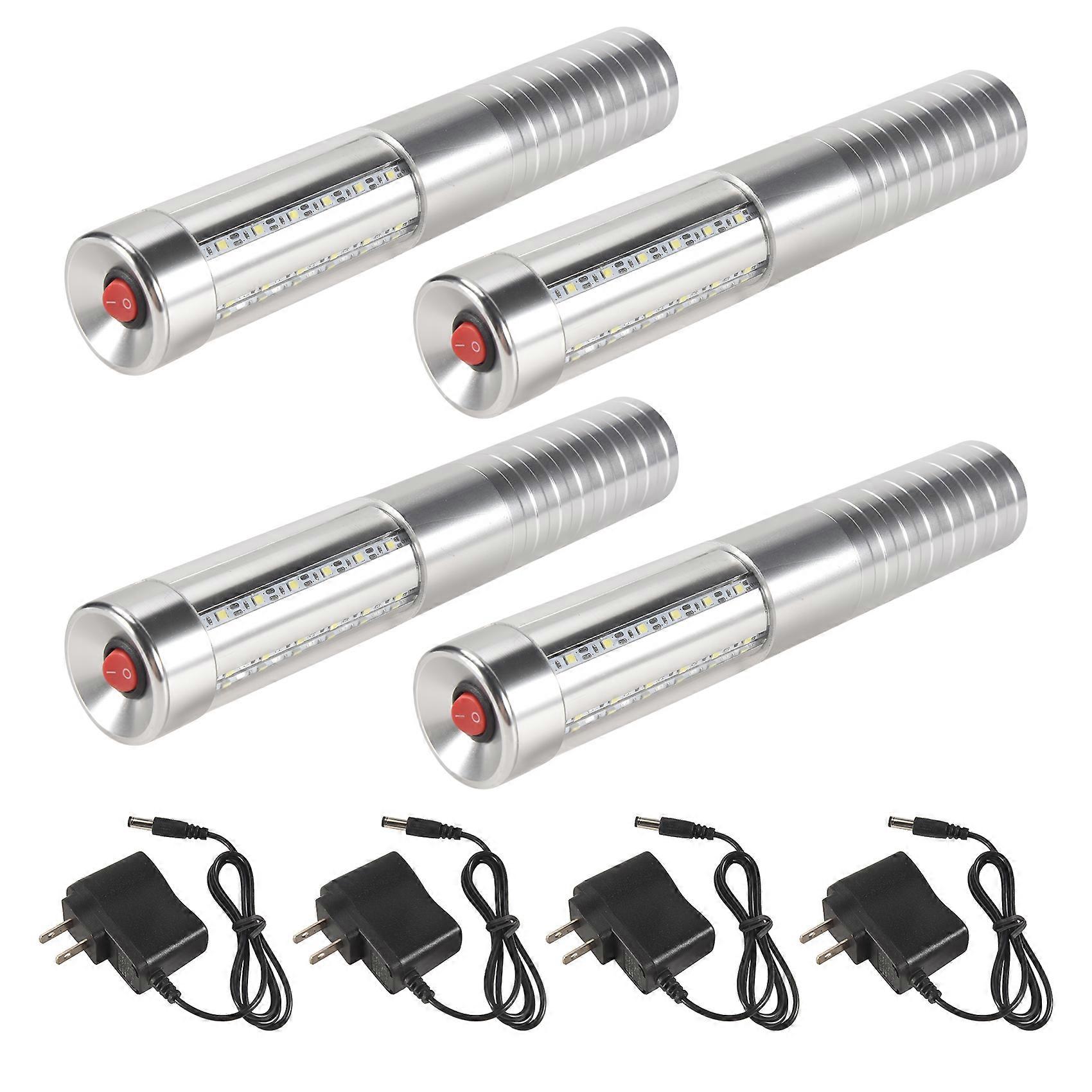 4 Pcs LED Strobe Reusable LED Light and Charger,US Plug Silver