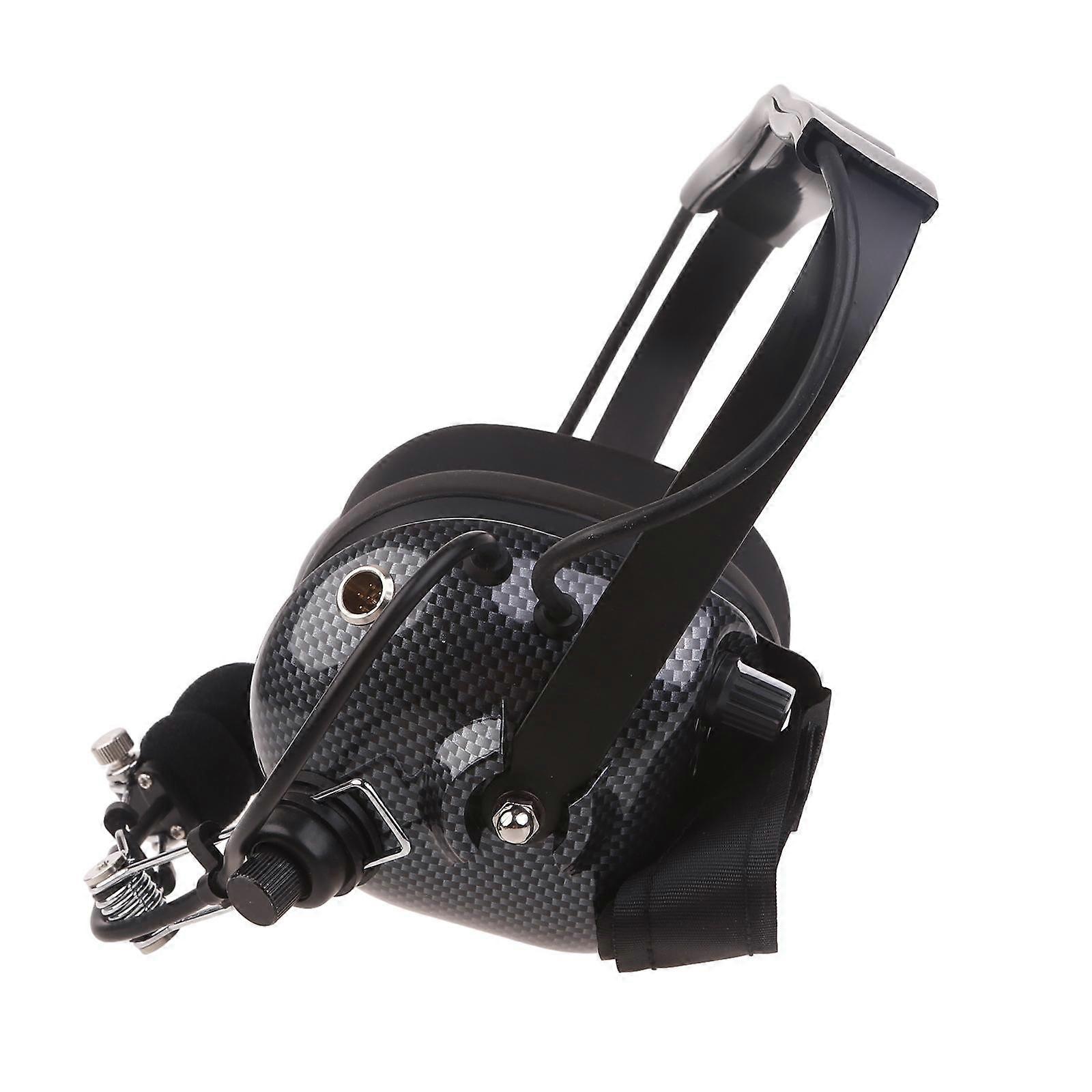 For Walkie Two Way Radio Head Headset Earpiece with Dynamic Noise Reduction 2-Pin to 5-Pin Coil Cord Volume Control Knob Multicolor