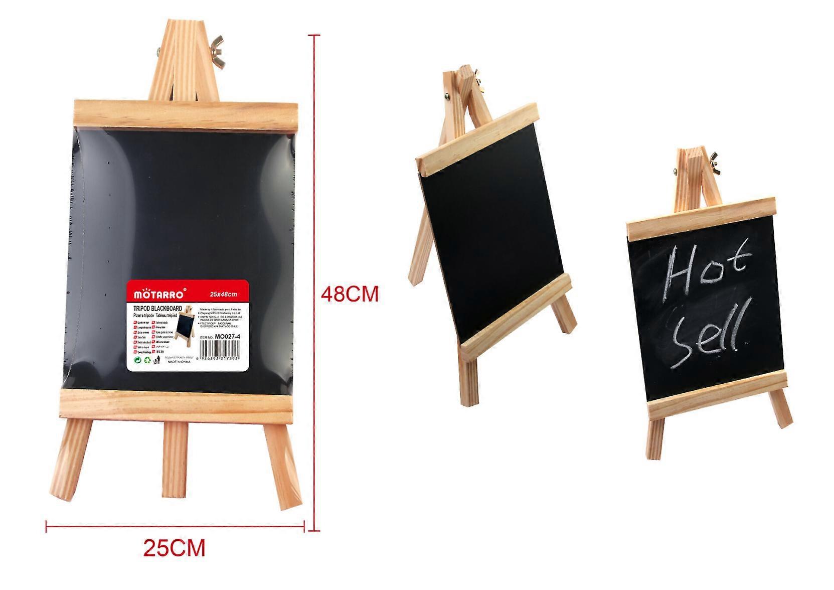 Tripod Blackboard Easel with Stable Triangular Structure and Non-Slip Base Pads, Foldable Design
