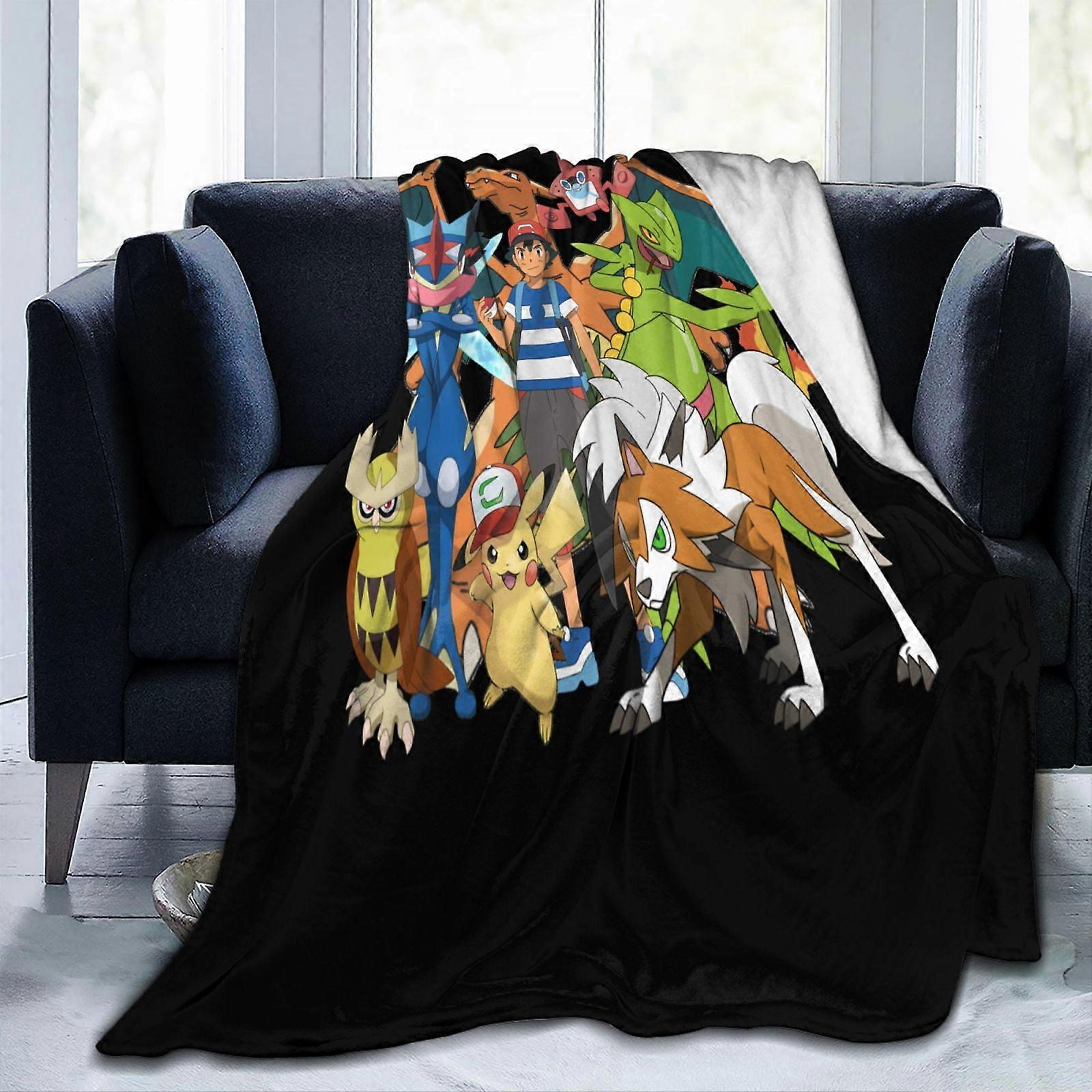 Pokemon Ultra-Soft Throw Blanket Extra Large, Super Soft And Warm Blankets For Couch, Sofa And Bed, Cozy, Fuzzy And Lightweight 40"X30"