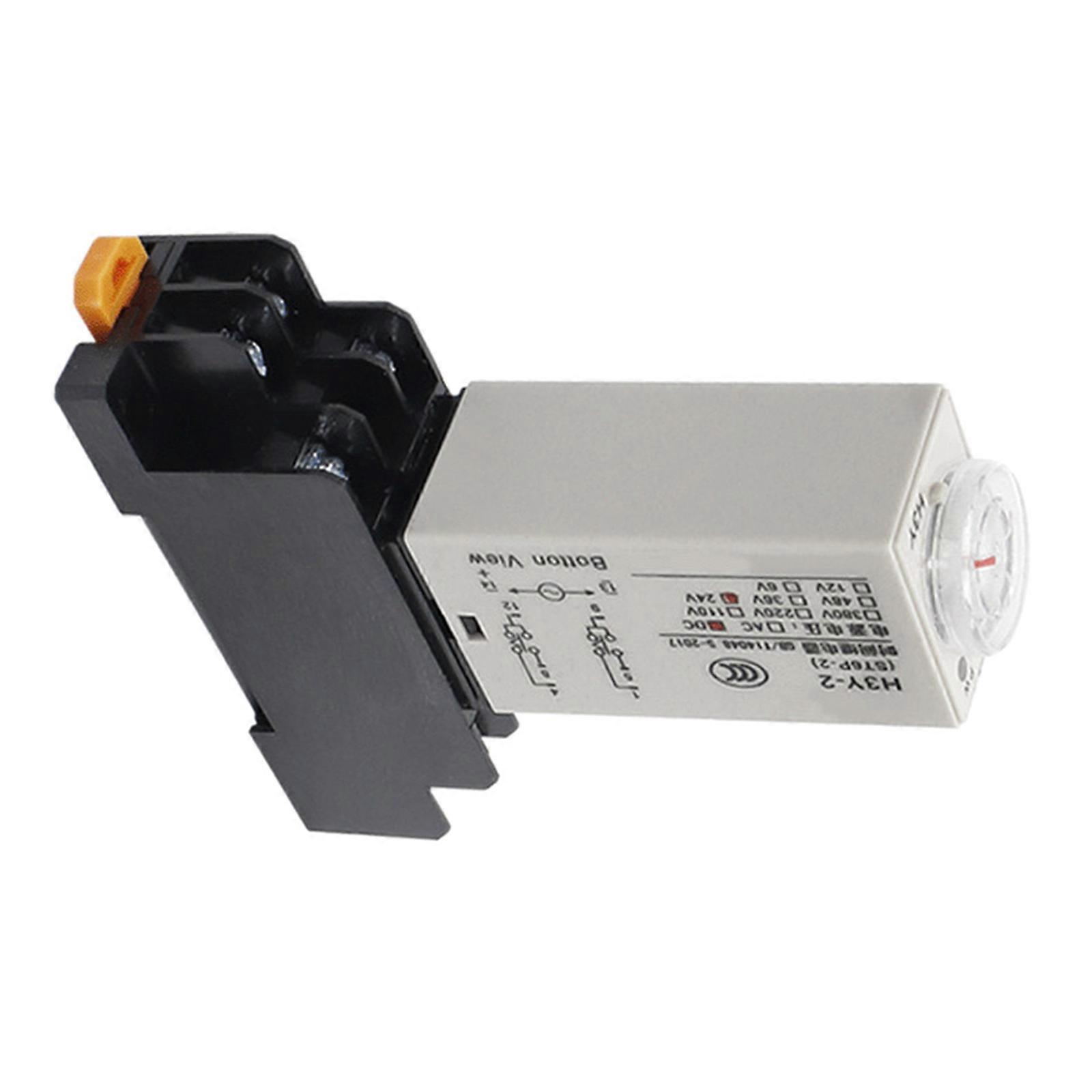 Time Relays Power On Delay Rotary Knob 0-10 Seconds Timers Delay Timers With Base Socket Power On Time Relays Enduring Multicolor