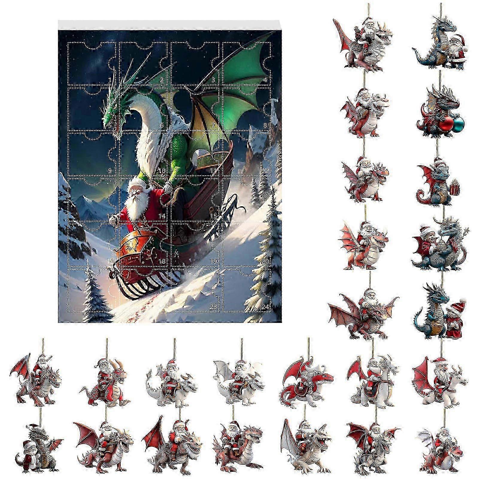 Dinosaur Theme Advent Calendar for Christmas Countdown Decorations