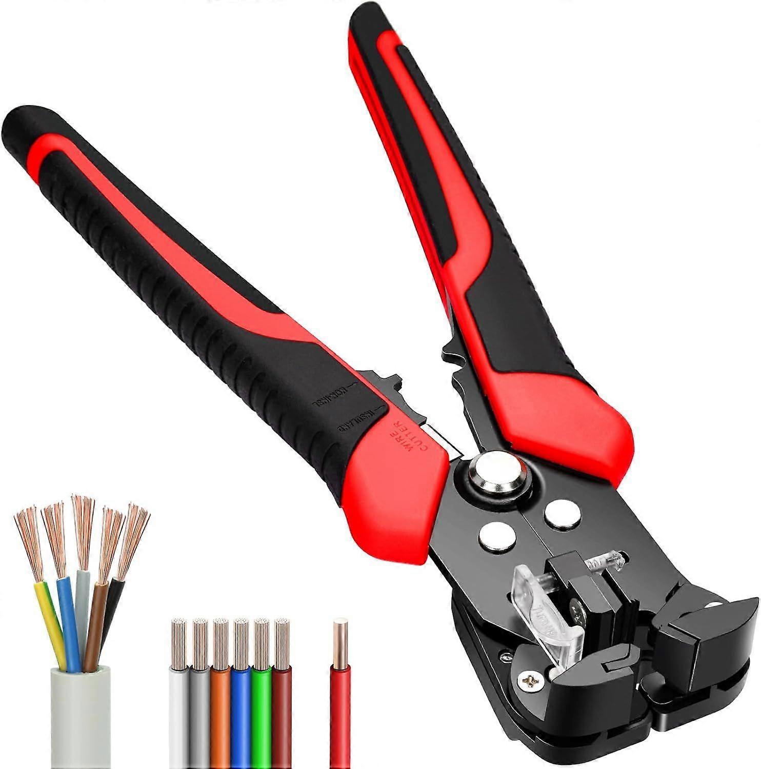 Automatic Wire Stripper, Self-Adjusting Cutting Pliers, Stripper/Cutter/Crimper, for Stripping and Cutting Electrical Cables