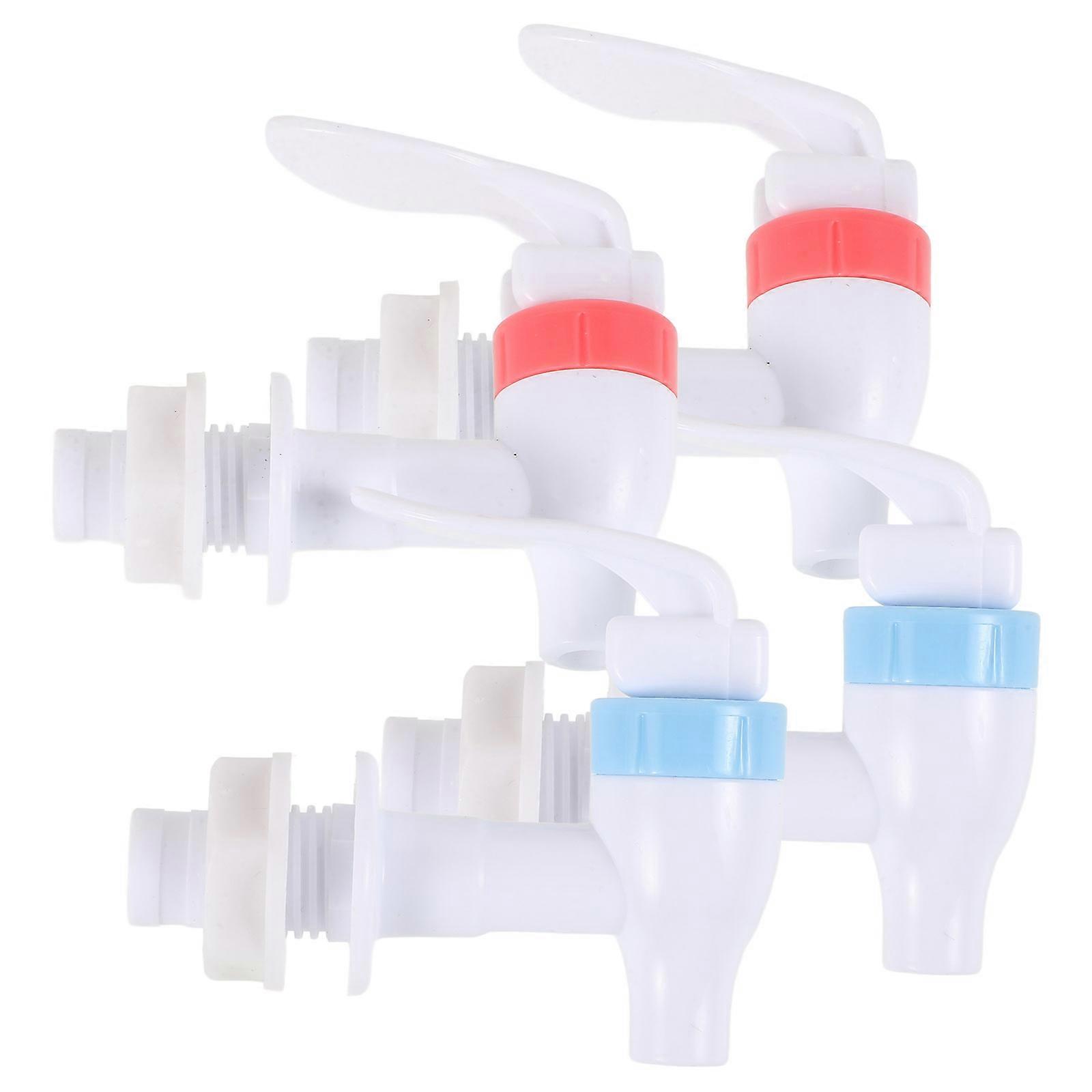 Water Dispenser Plastic Faucet for Hot Cold Flow Control 4Pcs Set