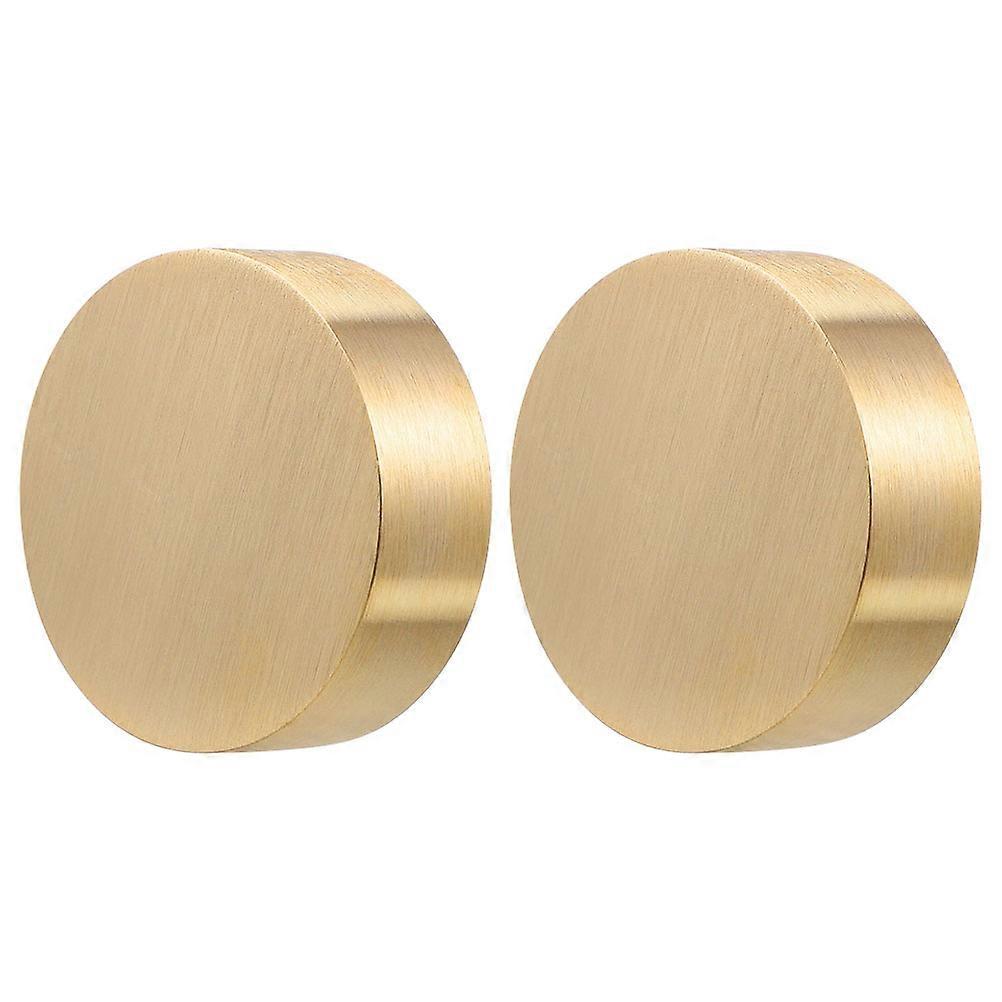 Calligraphy Brass Round Paperweight for Writing Use 2Pcs Classic Set