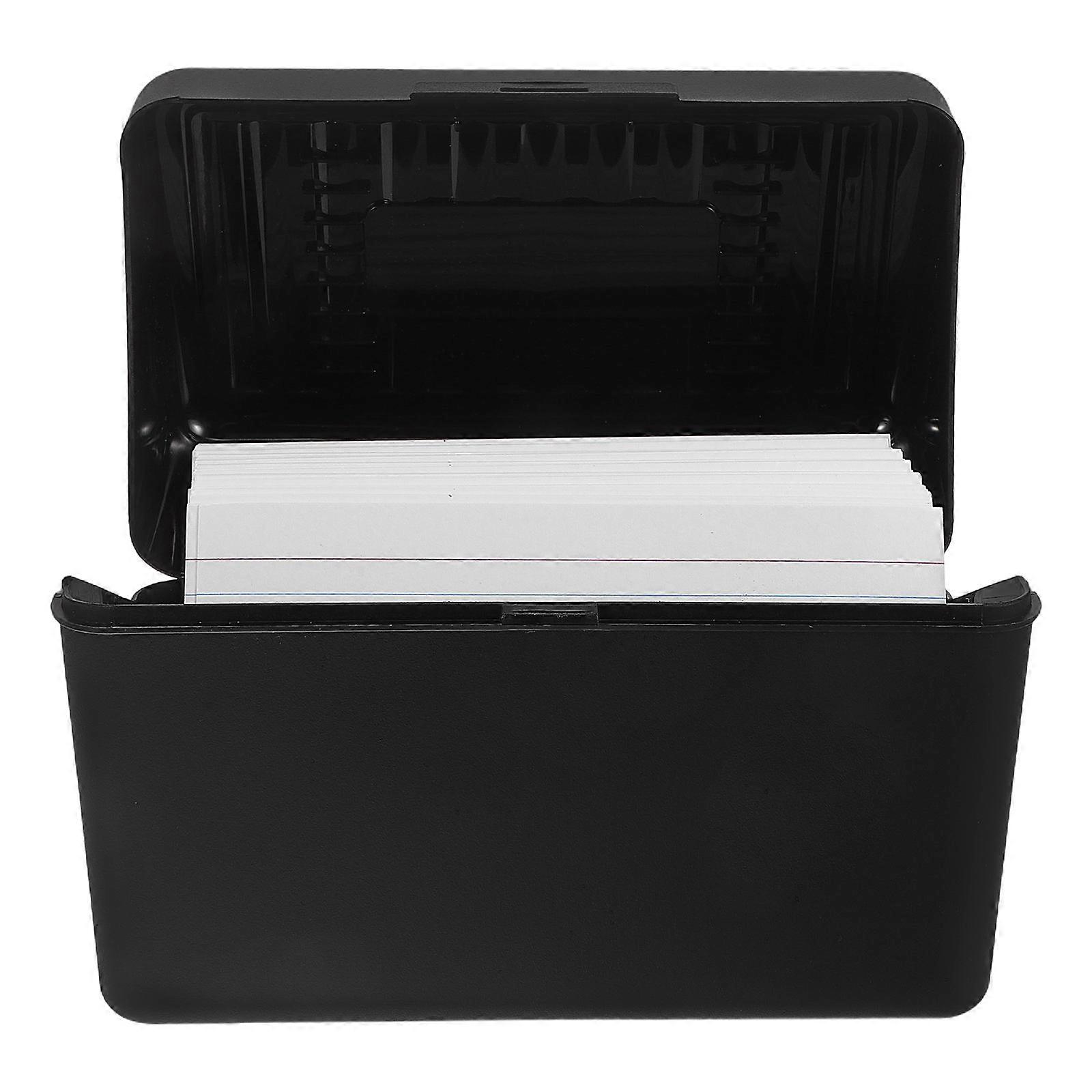 Index Card Holder Box for Home Document Storage 1Set Plastic Paper