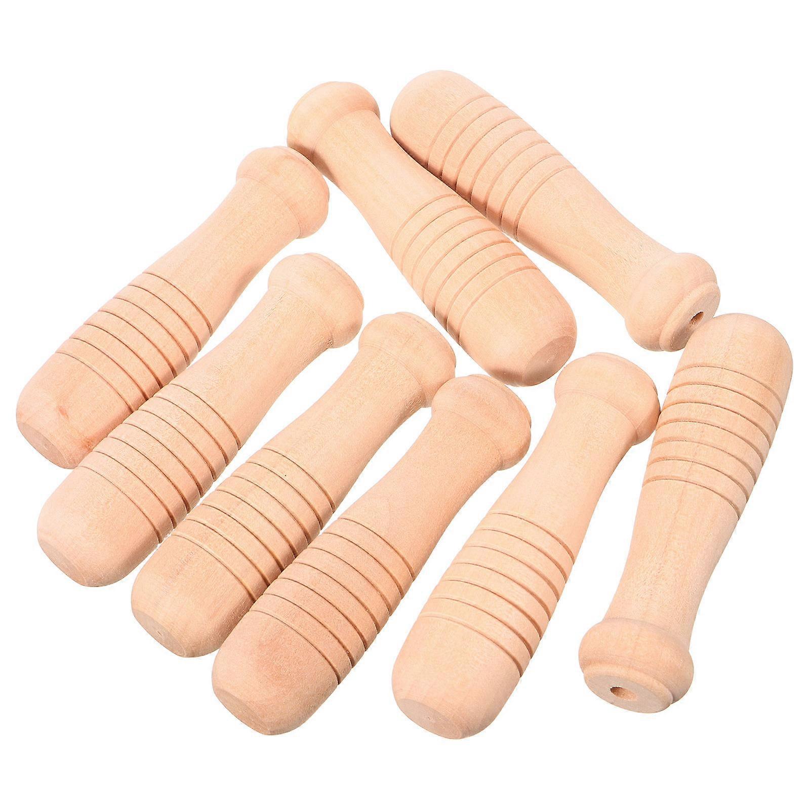 Wooden Replacement Handle for 8Pcs Spatula Handles for Wok Cookware