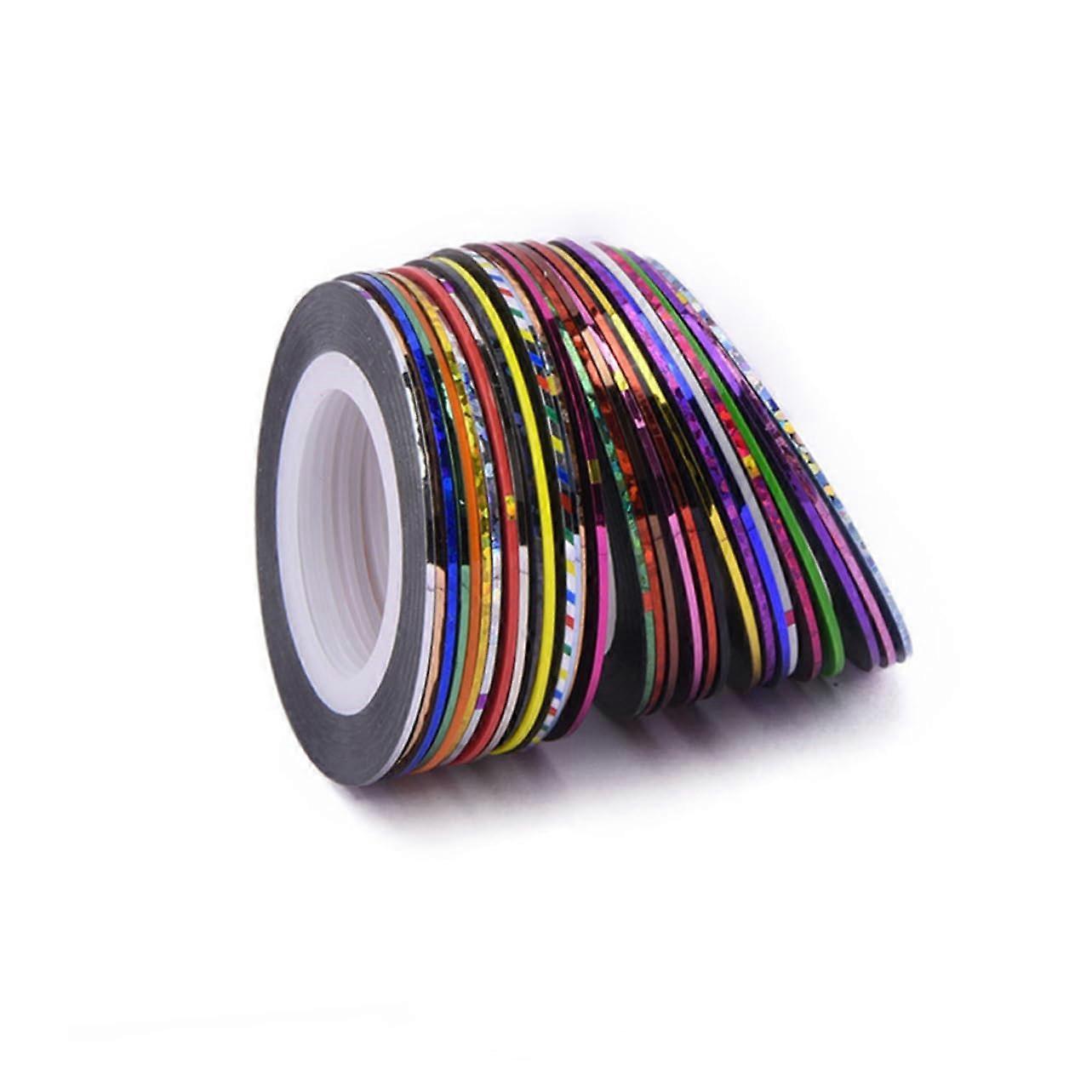 30 Colors Nail Art Striping Tape Set with SelfAdhesive Grip for Precise Manicure Design