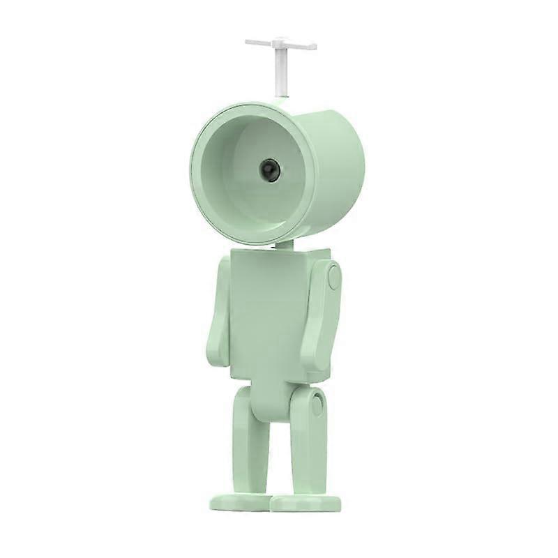 Robot Desk Lamp LED Night Light, Adjustable Magnetic Robot Design with Phone Stand, Green Round Head