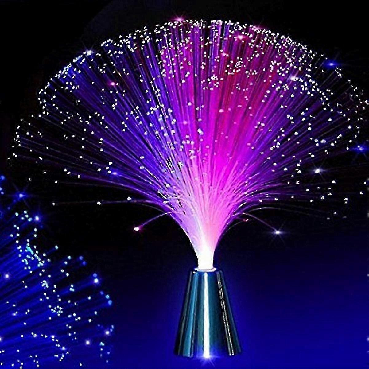 Fiber Optic Night Light with Fountain Effect, Battery-powered and Color Changing