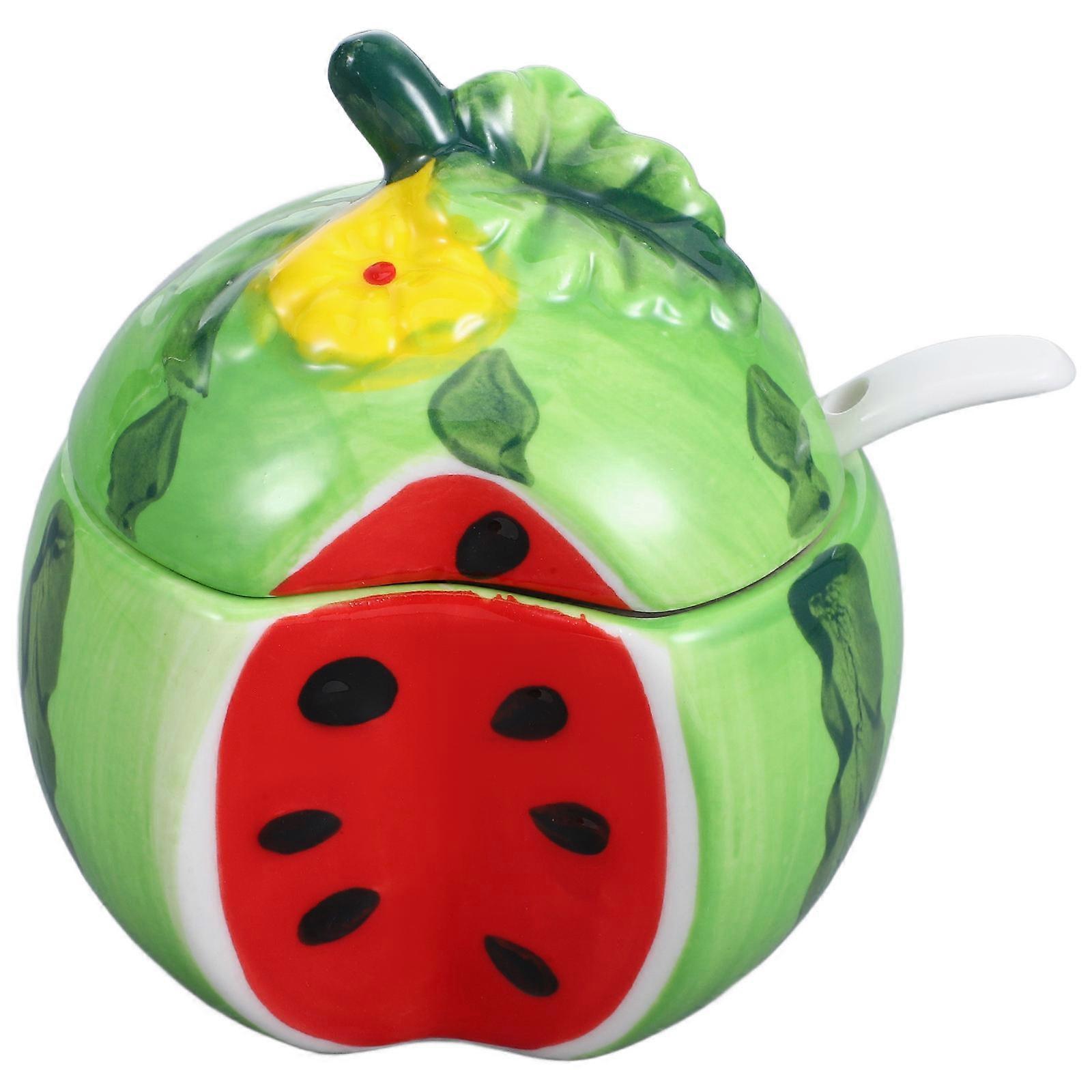 Ceramic Fruit Design Seasoning Jar for Kitchen Storage Needs