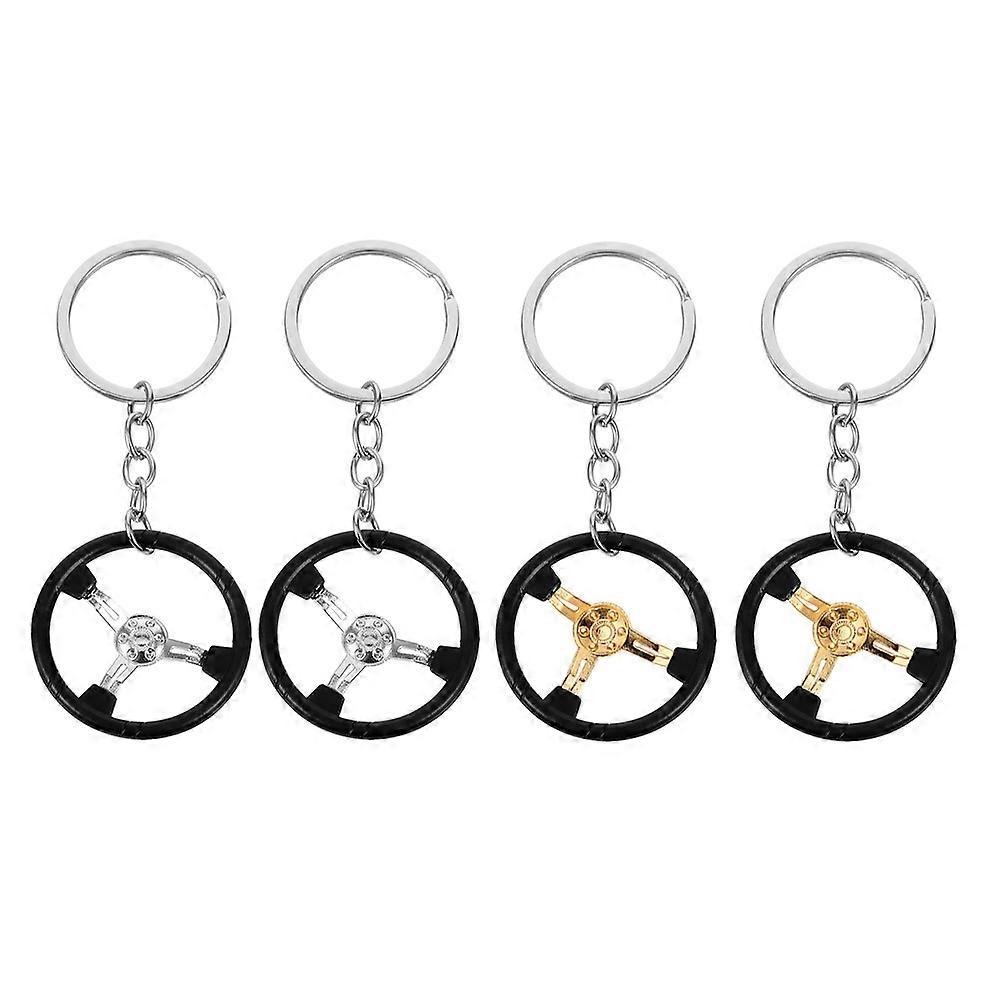Stylish Steering Wheel Keyholder For Car Enthusiasts Everyday Use Assorted Color Elegant Design 4Pcs