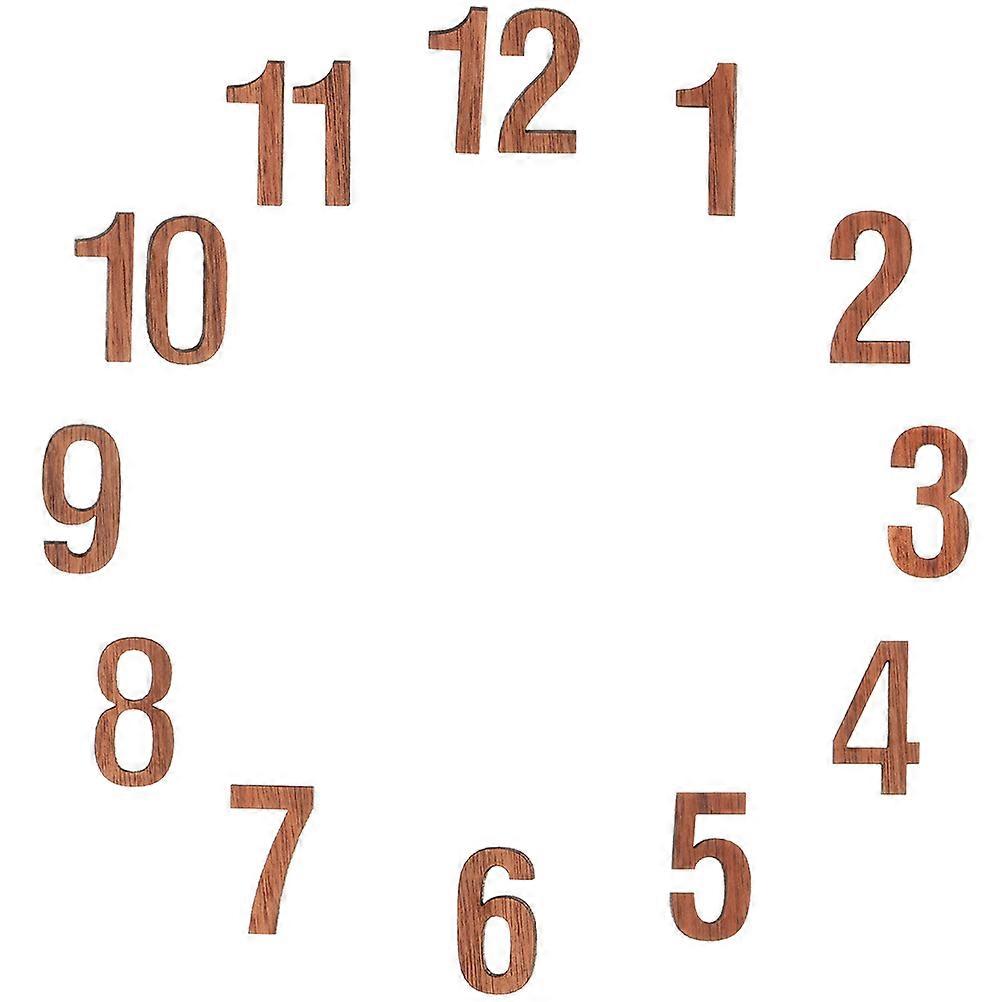 Wall Clock Numerals Wooden Clock Numerals Kit for Home Decor 12Pcs