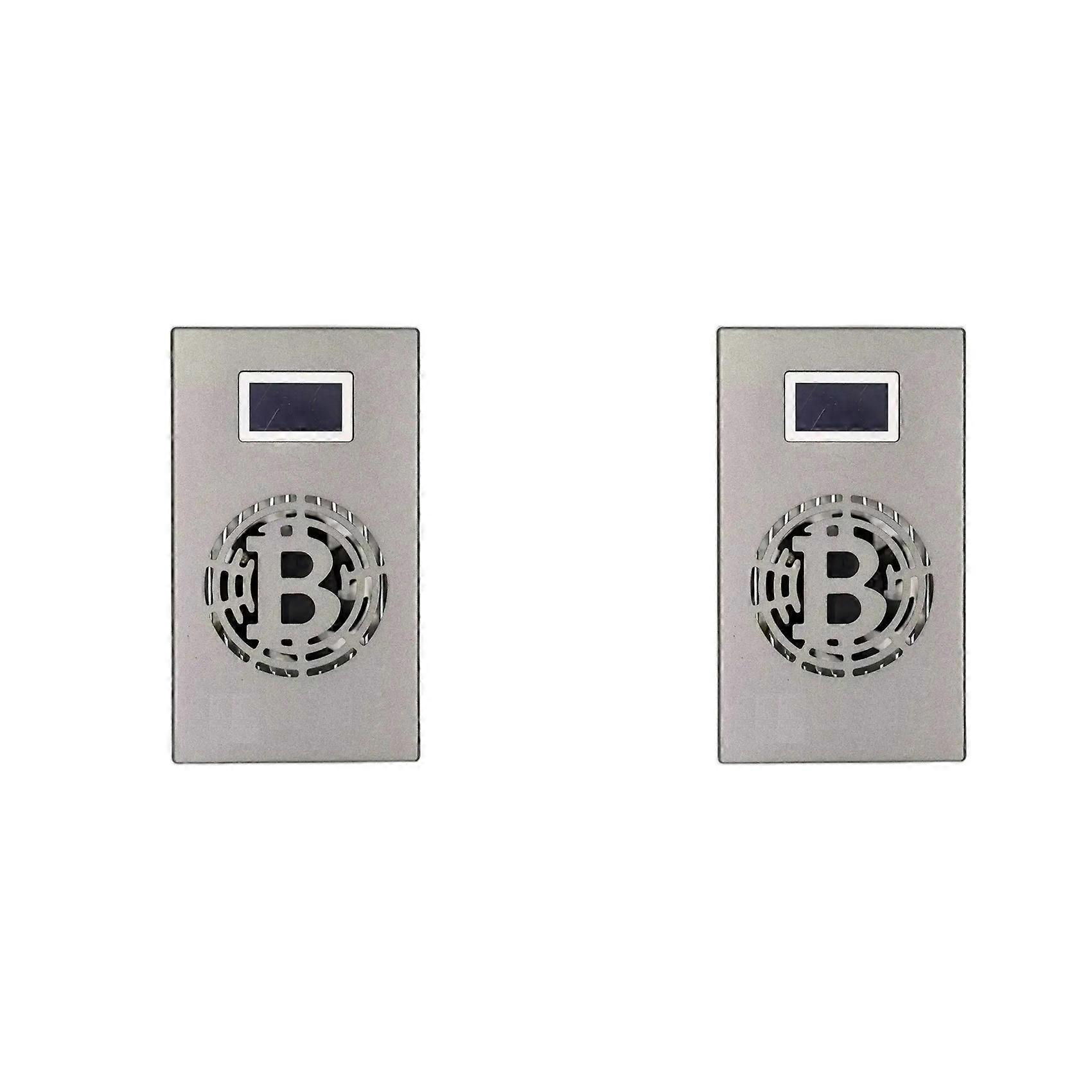 2X Bitcoin Lucky Miner 500G/S BM1366 Asic Chip Mini Silent Cryptocurrency Mining Machine with Power Supply EU Plug