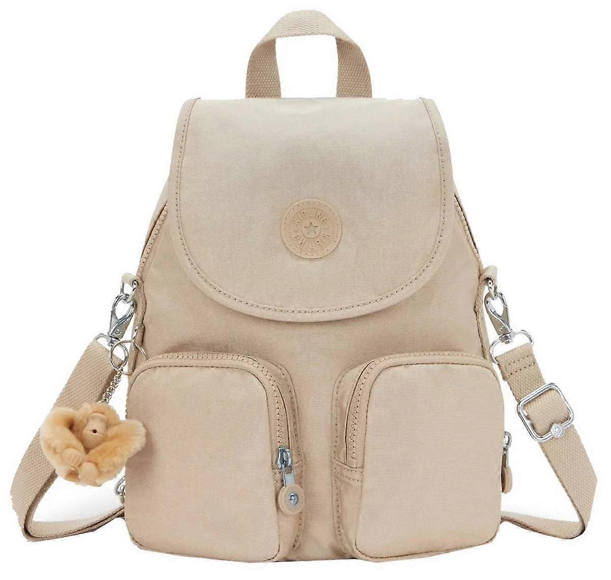Kipling Firefly Up Backpack - Sparkled Beige