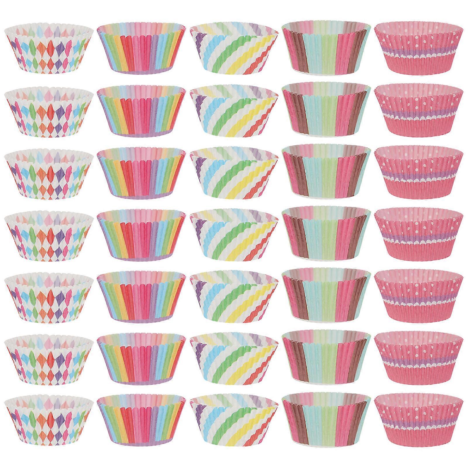 Egg Cake Paper Cupcake Cups for Baking 500Pcs with Assorted Colors