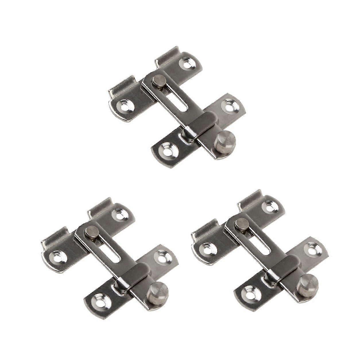 3pcs Stainless Steel Door Latch Set, Small AntiTheft RustResistant Bolts for Home Security