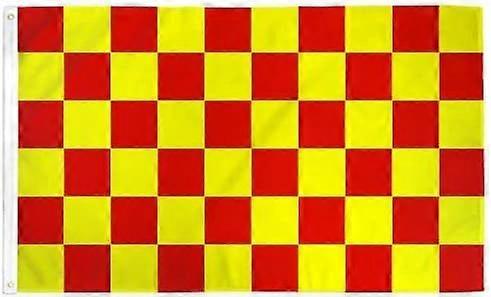 Red Yellow Checkered Flag  rq 0056