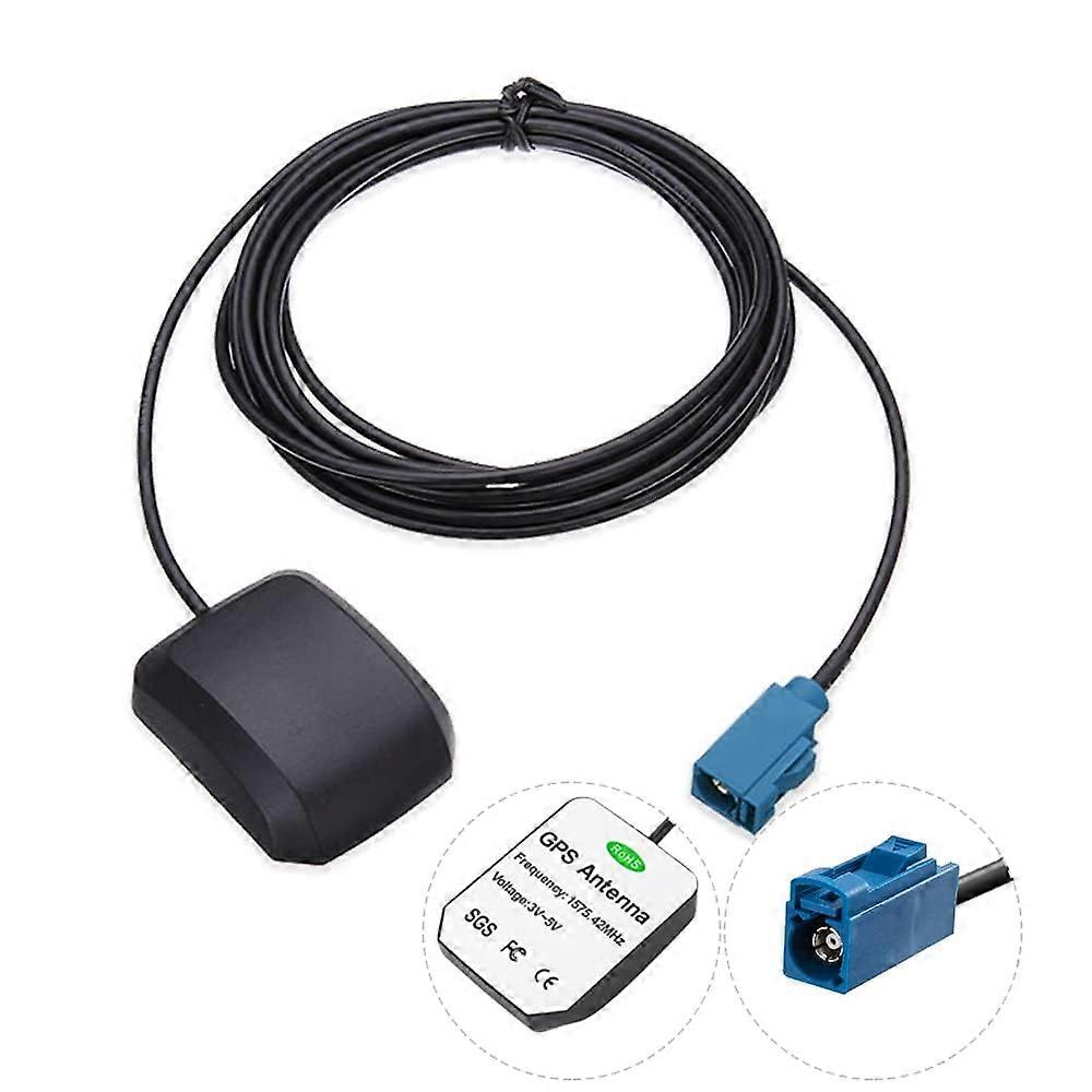 GPS Car Antenna 1575.42MHz Fakra C Magnetic Base 28dBi with 3m RG174 Cable for Navigation
