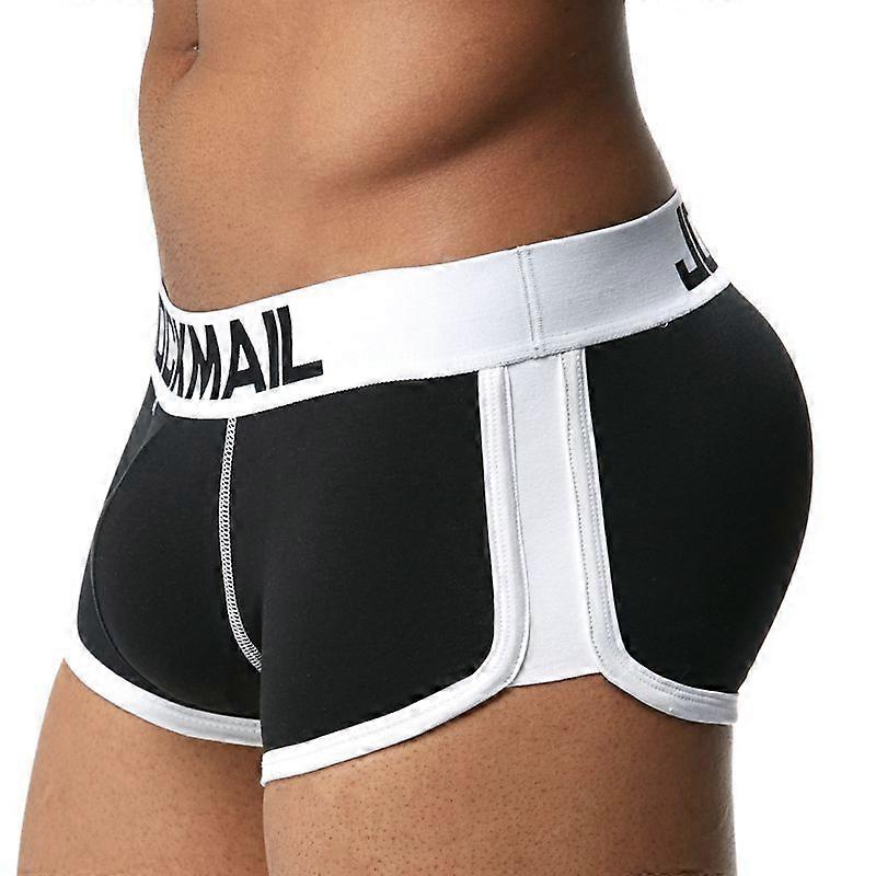 JOCKMAIL Men Sexy Butt-Enhancing Padded Boxer Brief Removable U Convex Underwear