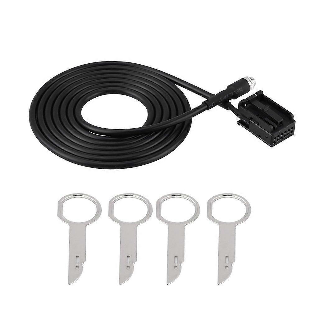 Car Aux Cable for Ford Focus Mondeo, MP3 Audio Input Adapter with Removal Key for 6000 CD Player