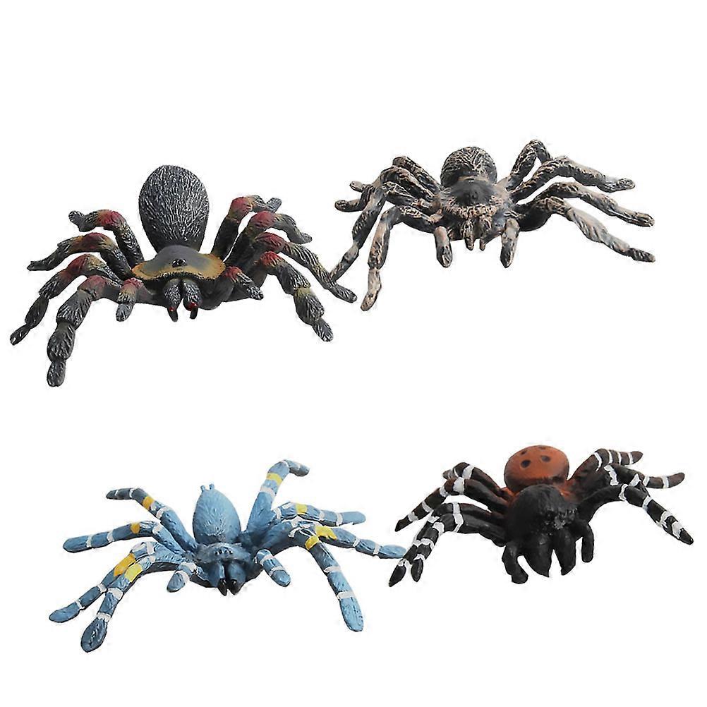 Plastic Spider Model Simulation Toy for Playing 4Pcs Assorted