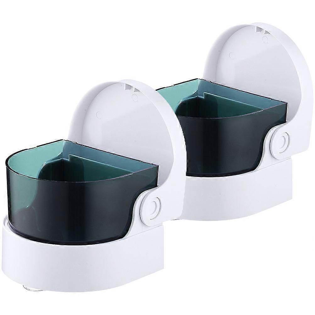Mini Jewelry Cleaner for Cleaning Use 2Pcs White Plastic Machine