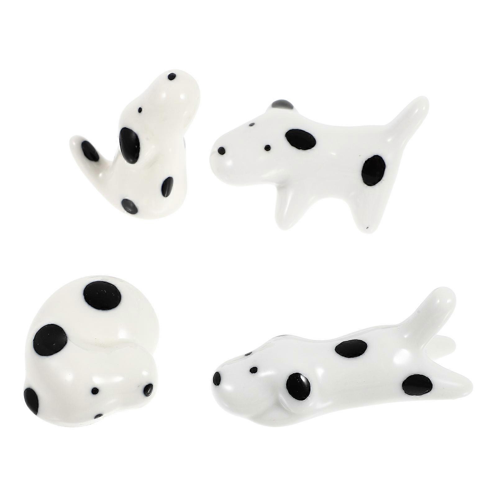 Puppy Chopsticks Rack Ceramic Holder for 4Pcs Dining Table Use