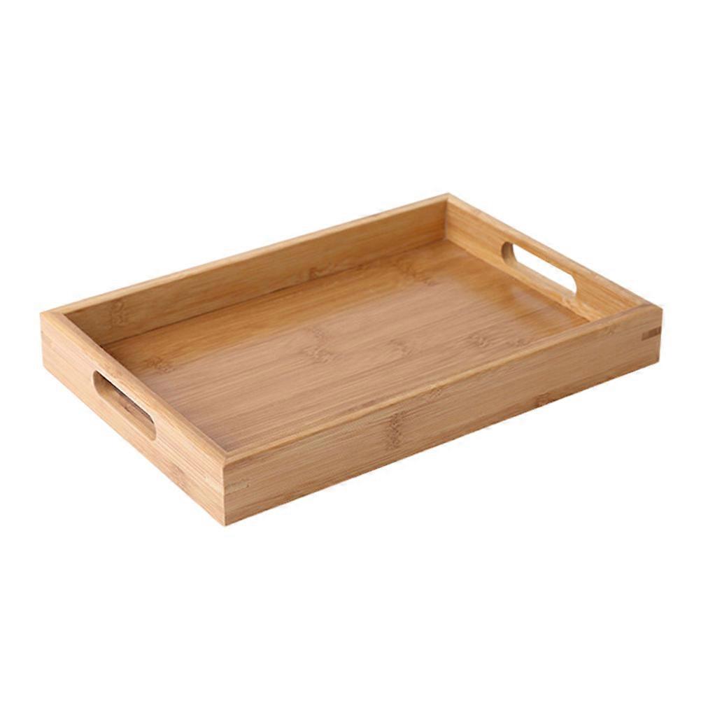 Server Tray Bamboo Rectangular Tea Domestic Hotel Simple Design Eco Friendly Material 1Pcs