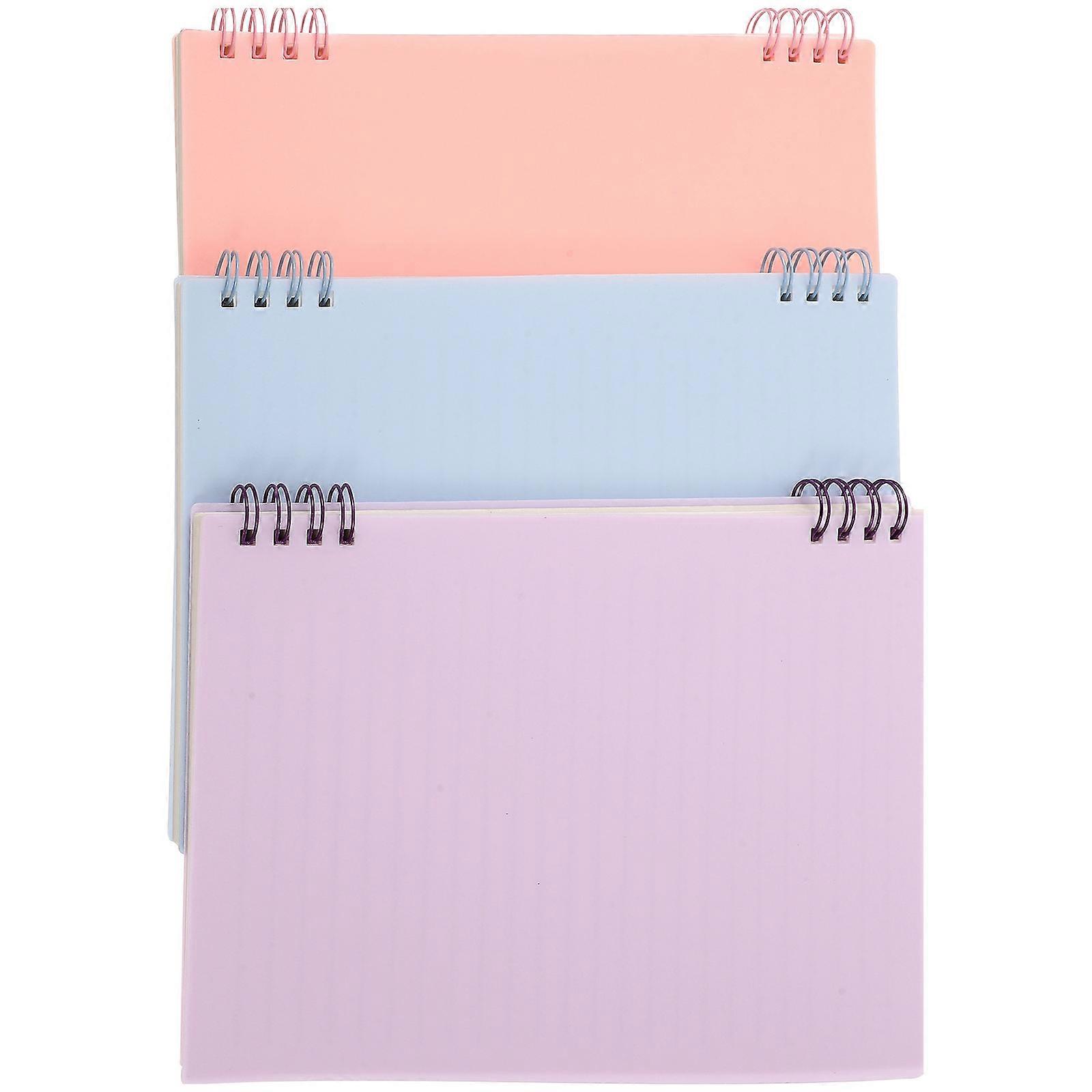 Notebook Spiral with Plastic Cover for Office 3Pcs Journal Notebook