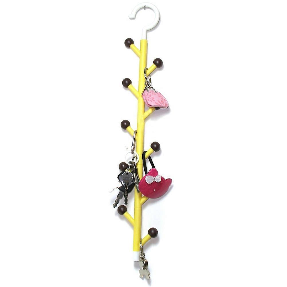 Scarf Organizer Rotating Hook for Wardrobe Storage Yellow
