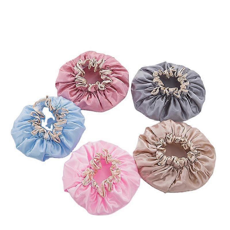 Waterproof Shower Cap for Women with Double Layer Protection and Multiple Elegant Color Options