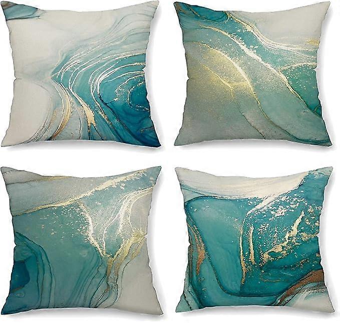 Decorative marble-patterned cushion covers, Nordic linen pillowcases