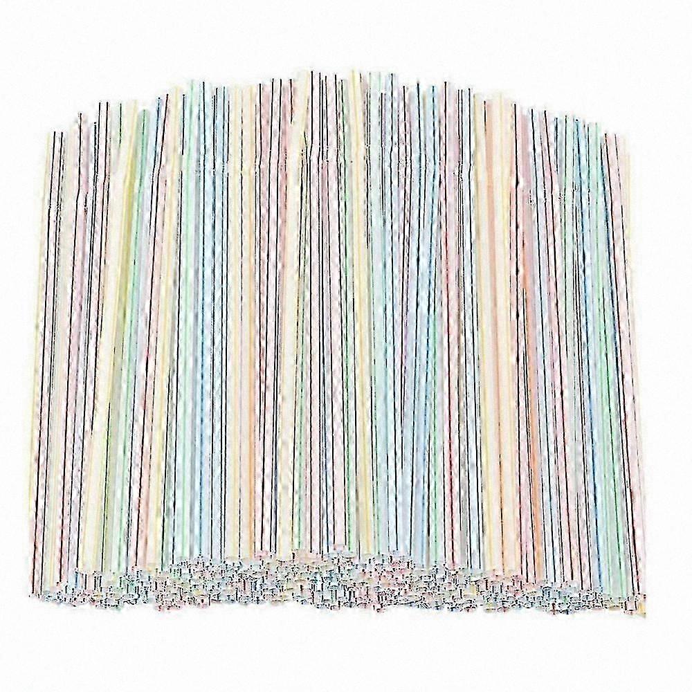 Multi-Colored Plastic Straws, 8-Inch Bendable Drinking Straws, 500 Count