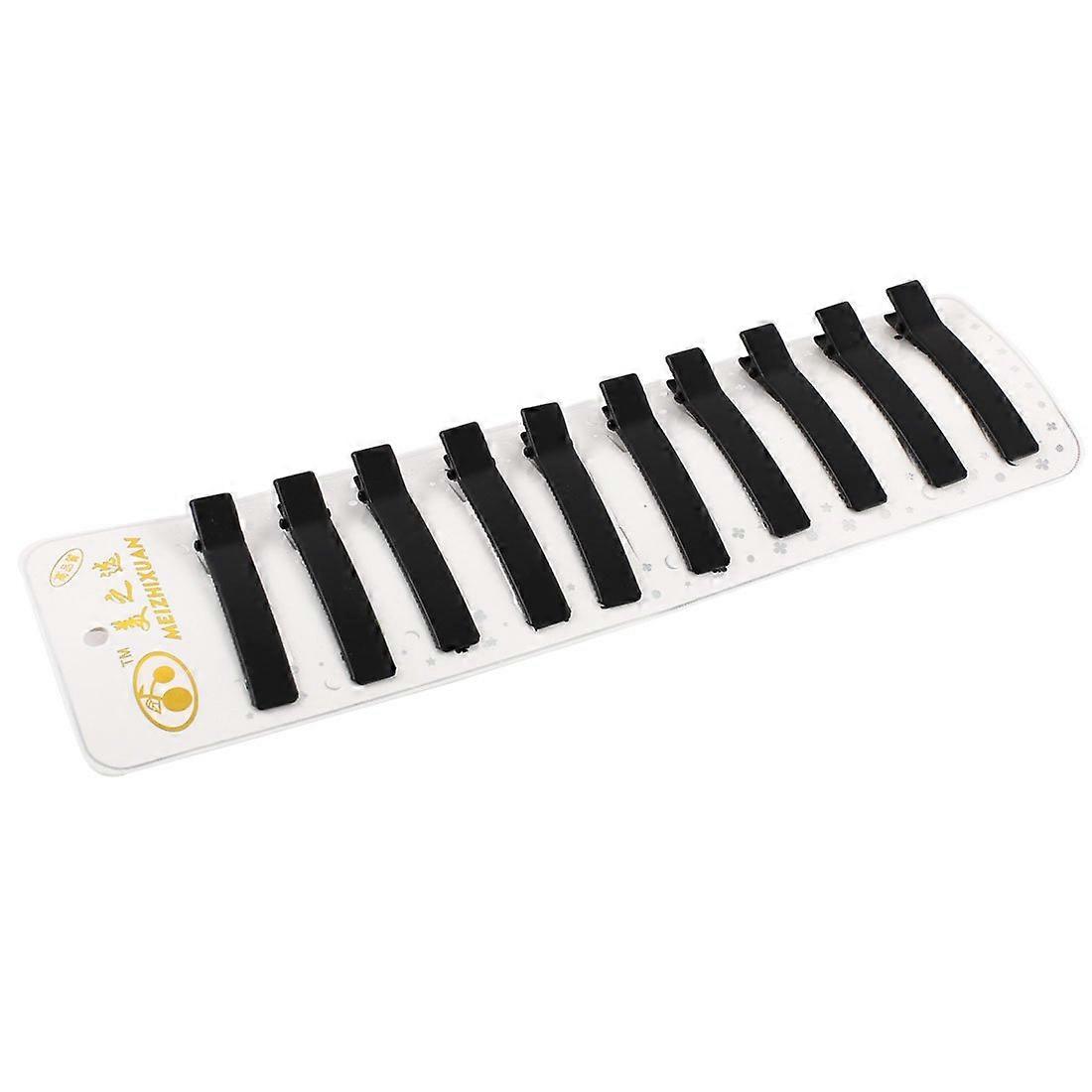 Hair Clips Spring Loaded Single Prong Alligator Black 10pcs Secure Grip for Styling and Sectioning