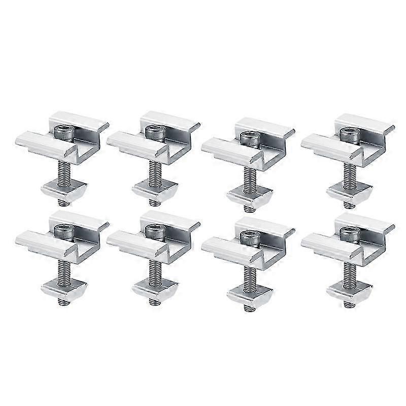8Pack Solar Panel Mounting Brackets, Solar Panel End Clamps, Centre Clamps, for PV Solar Panel Solar