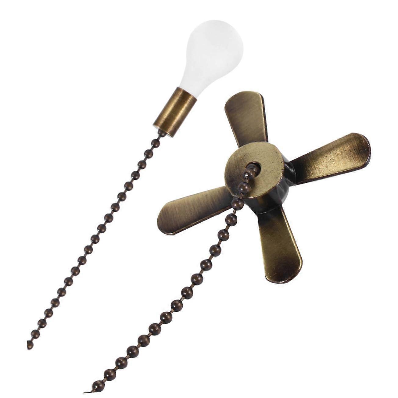 2pcs Vintage Ceiling Fan Pull Chain Extender Set for  Ceilings and Light Fixtures