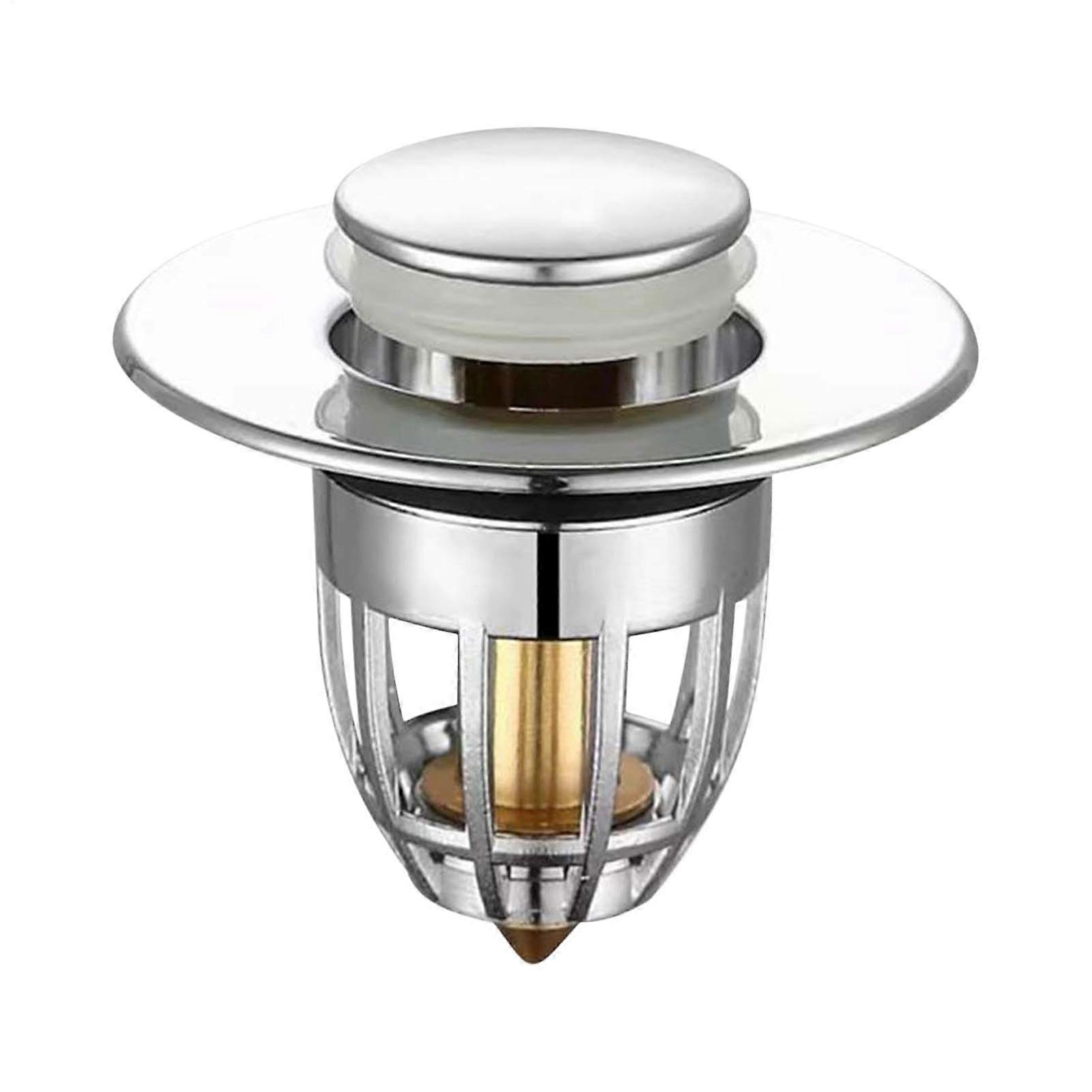 Universal Sink Drain Stopper with AntiClog Bathroom Sink Plug, Leakproof Seal, Durable Copper Core