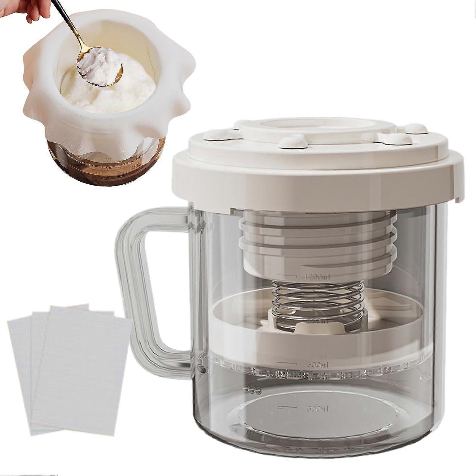 Yogurt Strainer with Lid, Reusable Yogurt Maker Filter for Whey Separation and Kitchen Use