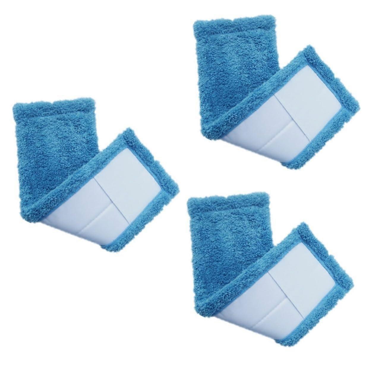 3pcs Microfiber Mop Head Replacement Pads for Wet and Dry MultiSurface Deep Dirt Cleaning