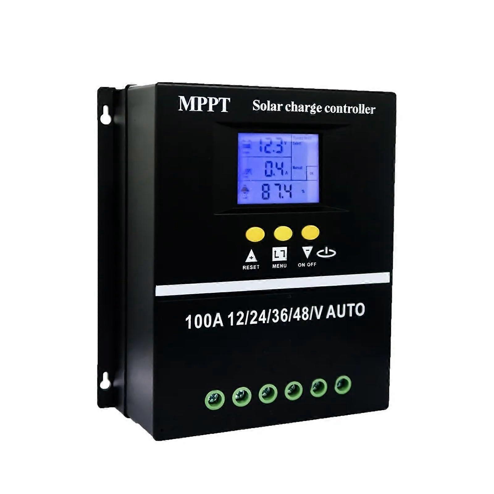 100A MPPT Solar Charge Controller 12V48V with LCD Display and OverVoltage Protection